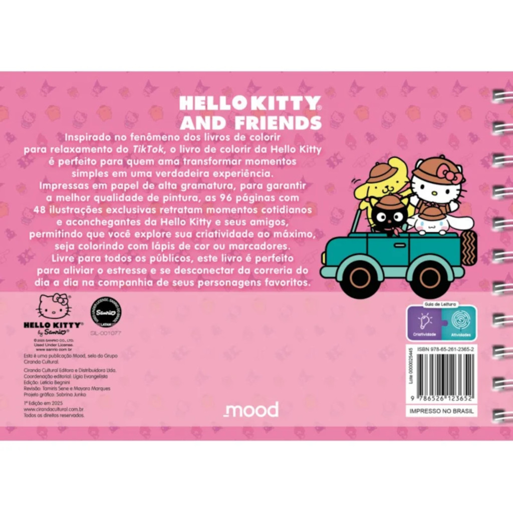 Detalhes do Livro para Colorir Hello Kitty Cozy - 1 Unidade