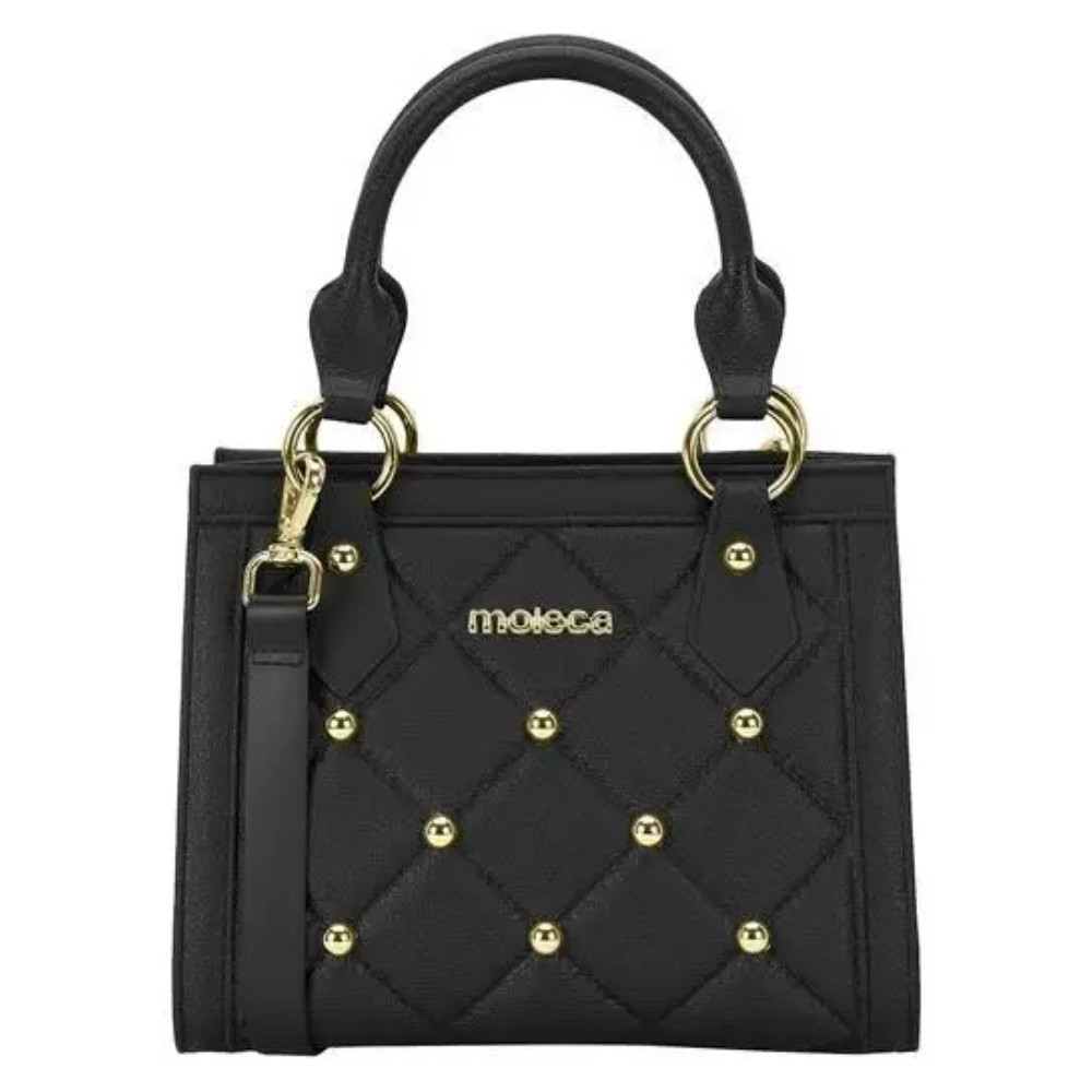 Bolsa Moleca Transversal Pequena Pedraria Alça de Mão Feminina Preto em Oferta na Shopee