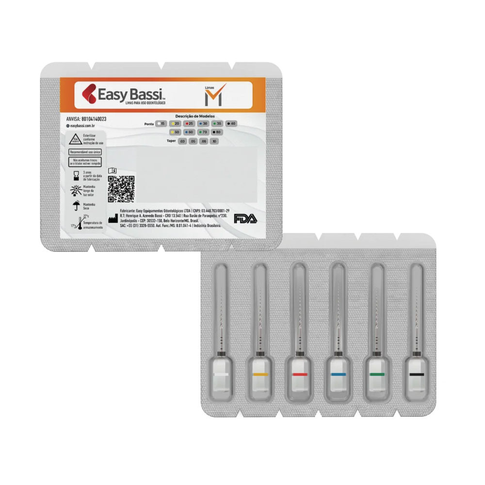 Lima Manual M em NiTi 50.03 25mm 2 Unidades Easy Bassi