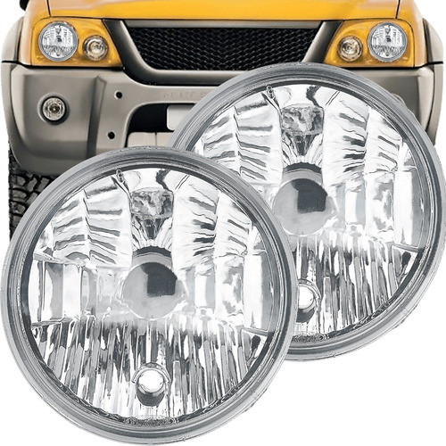 Par De Farol Principal Grande Redondo L200 Tr4 Pajero Sport Fortluz