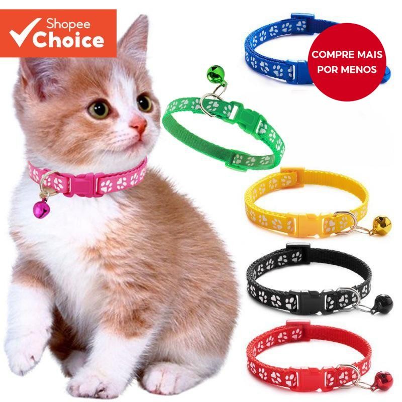 Coleira Ajustável Para Gato E Cachorro Com Sino-Colar Universal Animais De Estimação Raças...