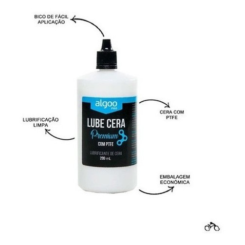 Detalhes do Lubrificante Algoo Lube Óleo Cera Corrente 200ml 10 Un Promo