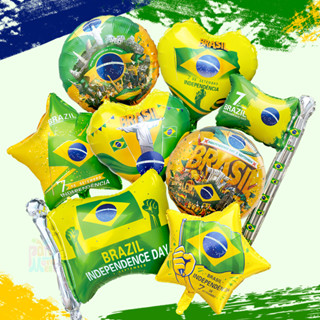 8/32pcs Balão Foil Amarelo Verde Brasil Para Festa De Aniversário Decorações De Festival Suprimentos em Oferta na Shopee