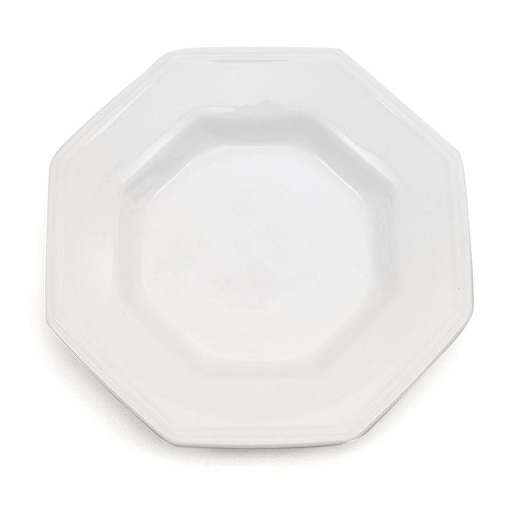 Prato Fundo 28cm Prisma Branco Porcelana Octogonal Sofisticada Louça Fina Durável Mesa Posta Schmidt em Oferta na Shopee