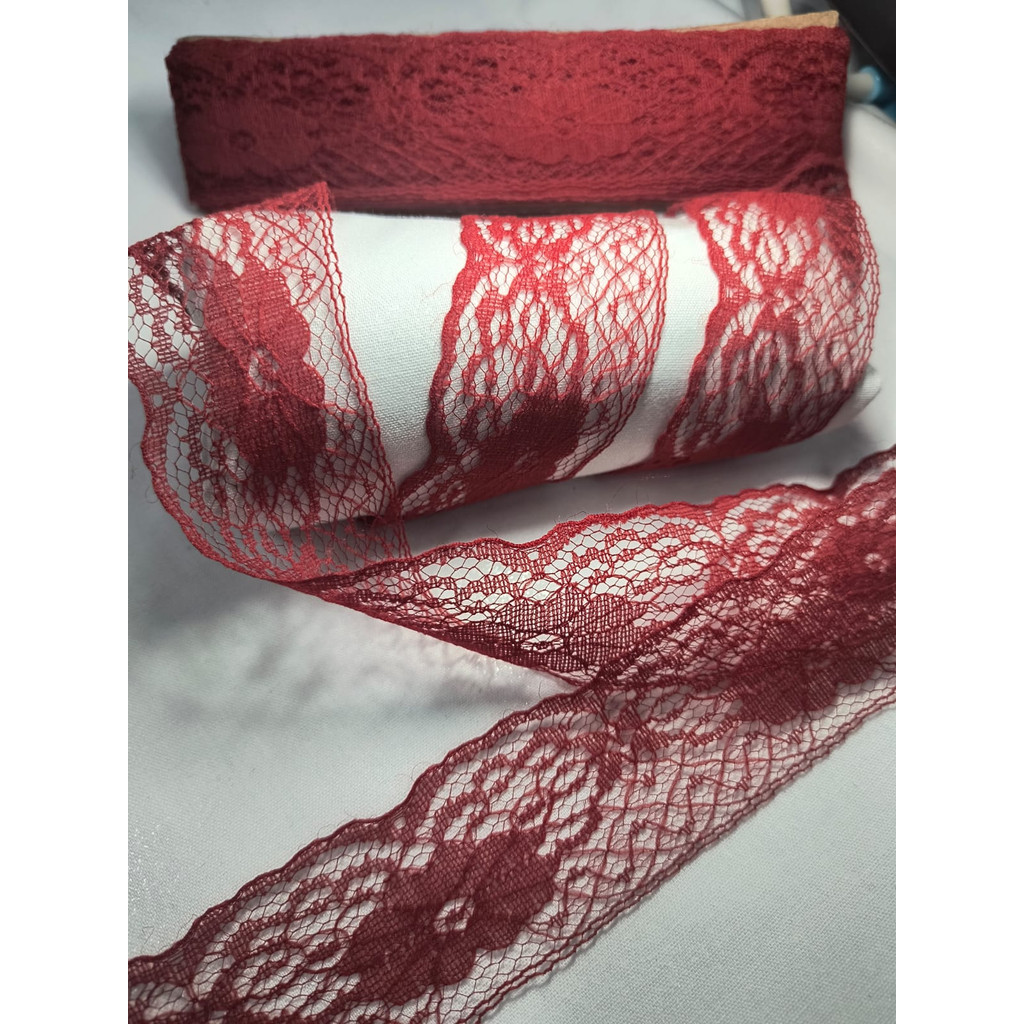 Renda Poliéster Ref:117 c/ 10 metros em Oferta na Shopee