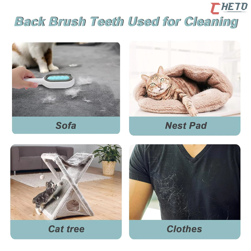 Escova para Gatos Removedor De Pelos Para Cães Escova Gatos Pet Aparador — imagem 2 de 2