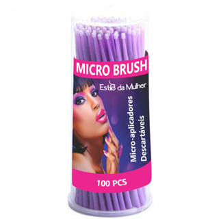 Microbrush para Manutenção de Cílios Estilo da Mulher - Pote com 100 un. em Oferta na Shopee