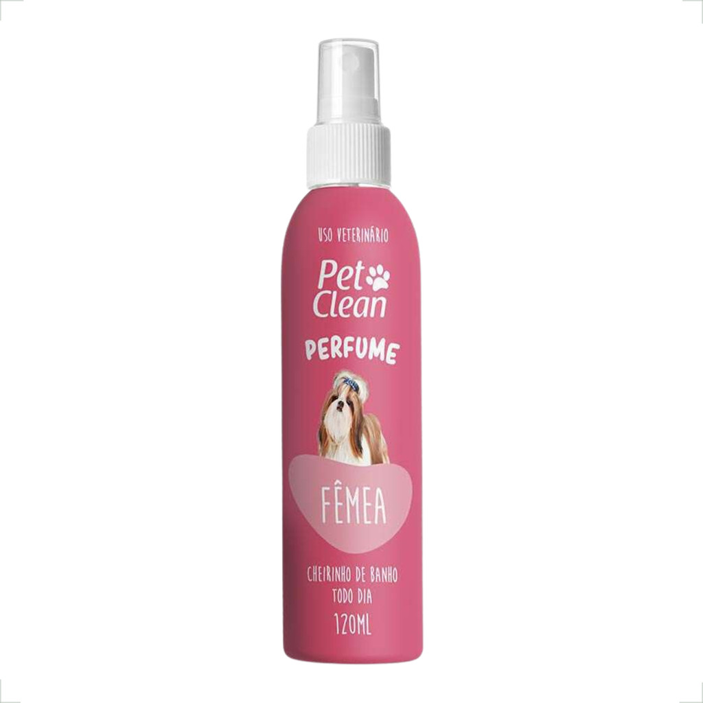 Perfume Fêmea para Cães e Gatos Pet Clean - 120mL em Oferta na Shopee