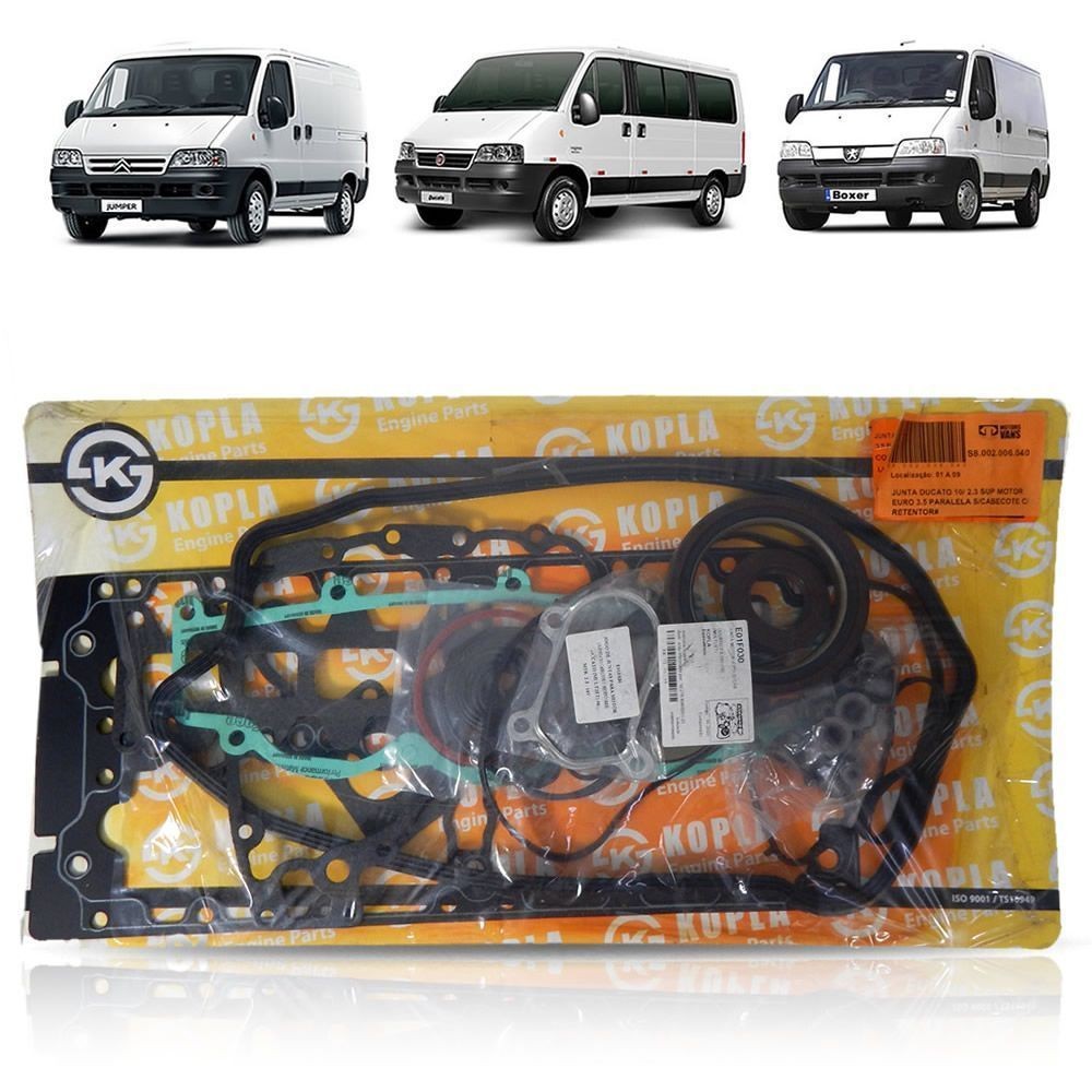 JUNTA SUPERIOR DO MOTOR SEM CABEÇOTE COM RETENTOR DUCATO 2.3 EURO 3 5 CITROEN JUMPER PEUGEOT BOXER 2010 A 2017