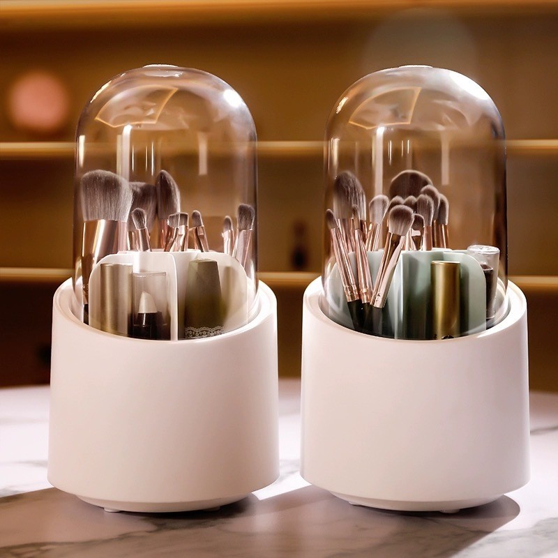 Organizador De Mesa Pincel Maquiagem Rotação Portátil 360º  Cosmético Porta-escovas Batom Caixa Tubo em Oferta na Shopee
