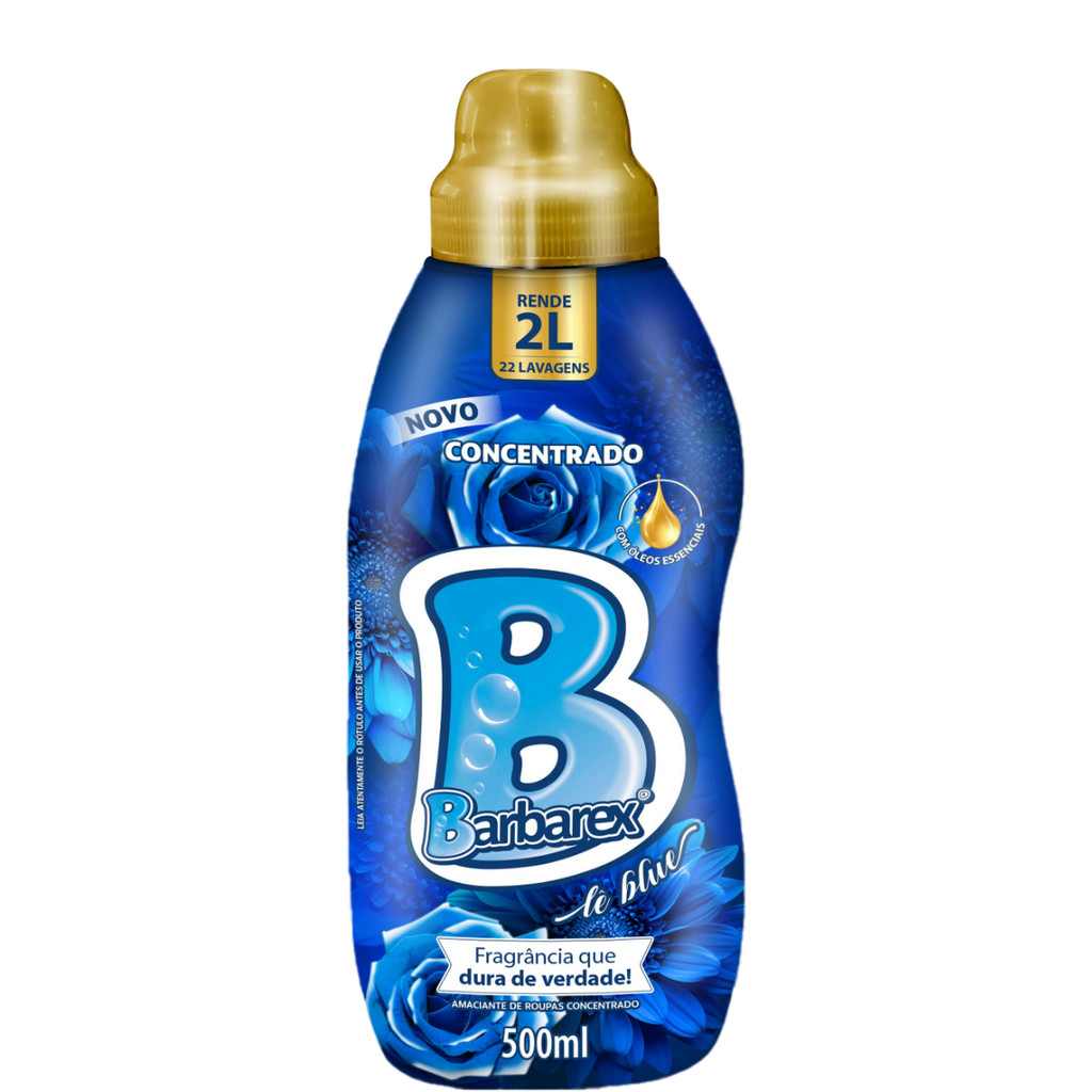 Amaciante Roupas Concentrado Perfumad Lê Blue Barbarex 500ml em Oferta na Shopee
