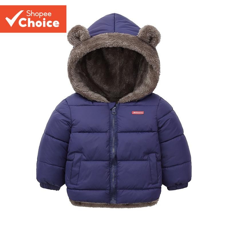 Jaqueta Aconchegante De Caxemira Com Capuz Para Meninos | Parka De Inverno Quente Crianças...