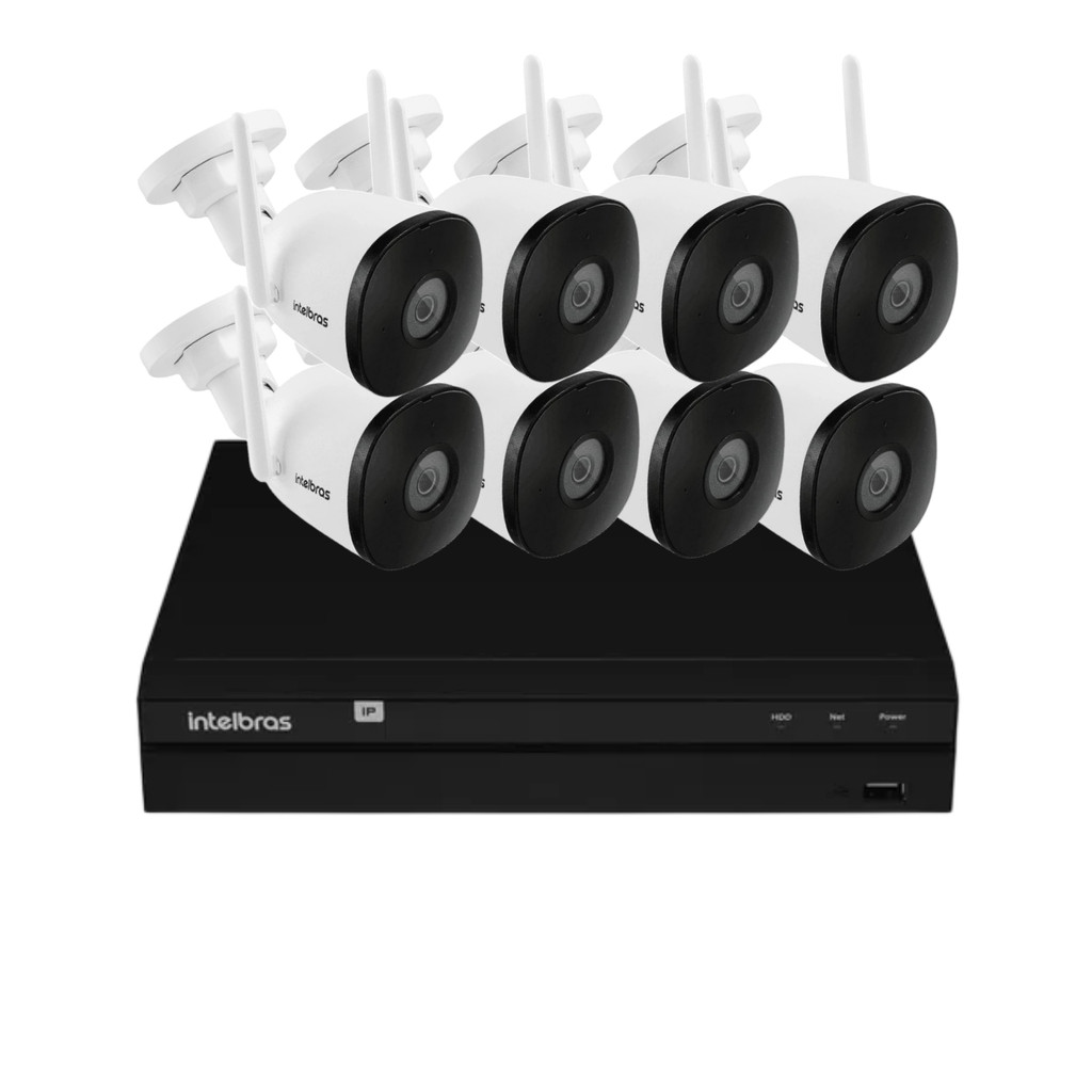 Kit 8 Câmeras Intelbras Im5 Full Hd Nvd 1408 Intelbras Sem Hd