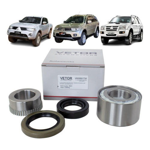 Kt Rolamento Traseiro Hyundai Hr Rodagem Simples L200 Triton