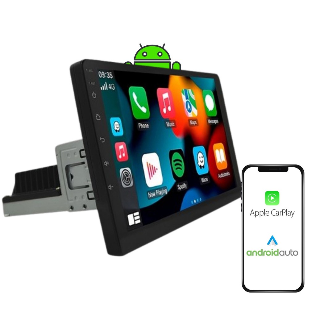 CENTRAL SMART MIDIA 1 DIN 9" ANDROID 2GB RAM ESPELHAMENTO CARPLAY BLUETOOTH ANDROID AUTO