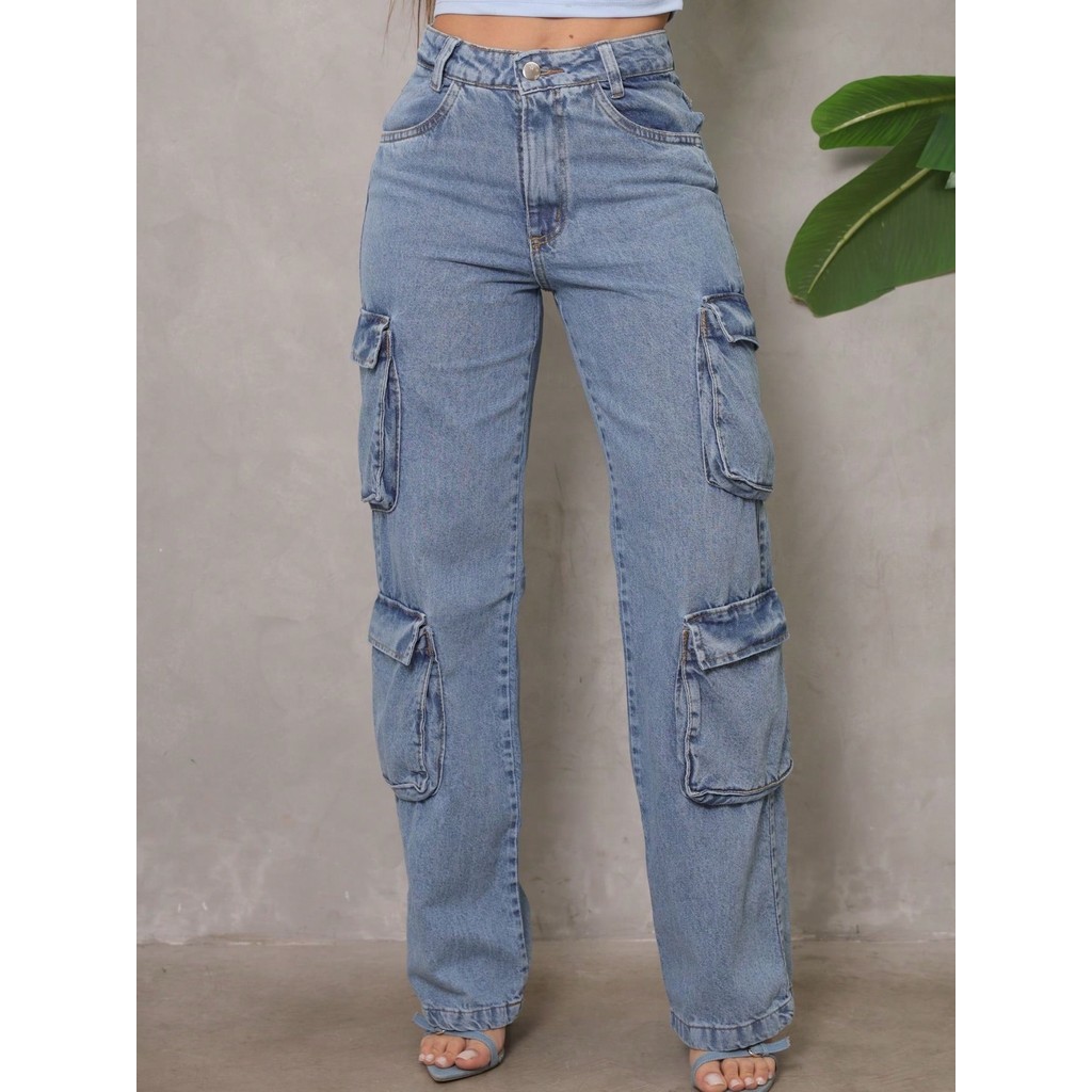 Calça Jeans Bolso em Oferta Shopee 2025 - Main Image