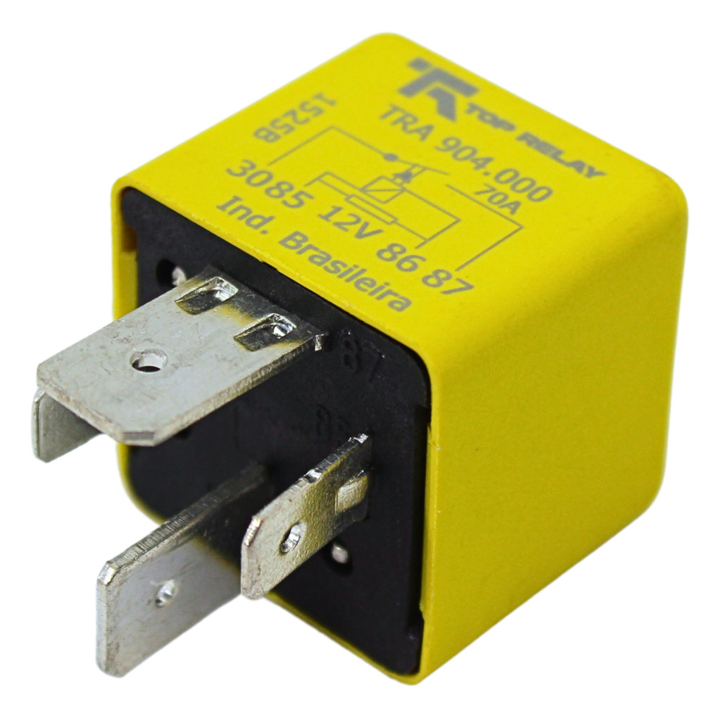 Relé Auxiliar Ar Condicionado Ford Escort Mondeo 12V 70A Sem Suporte Com Resistor