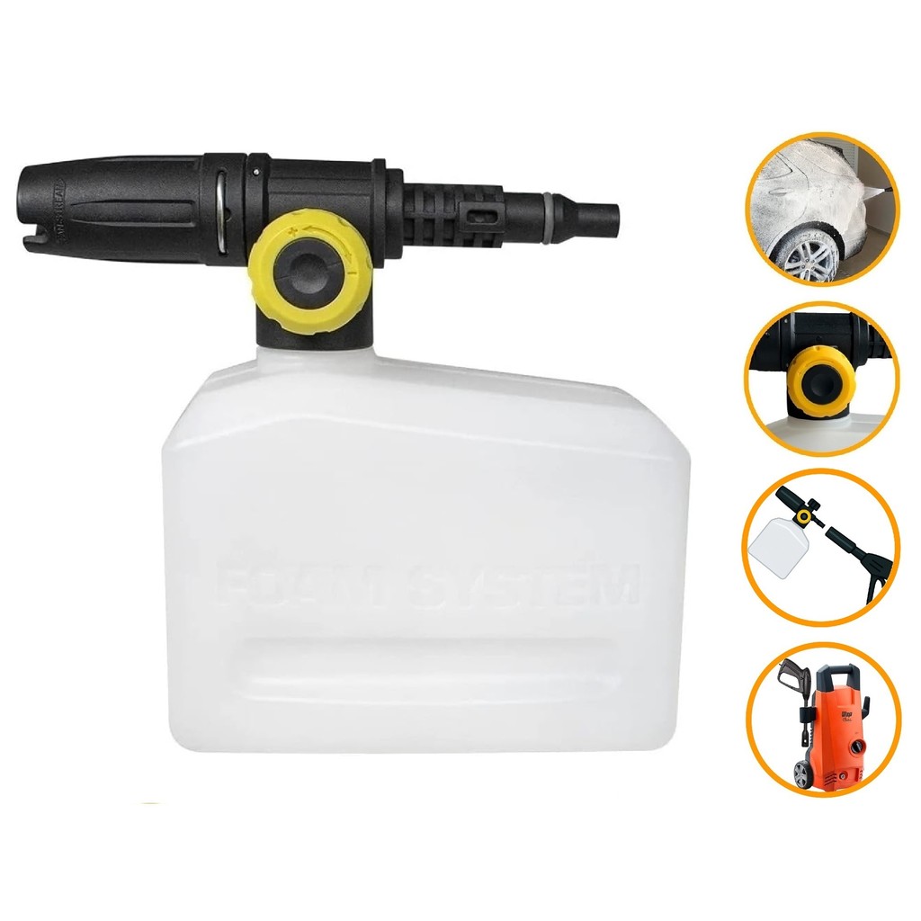 Canhão Espuma Snow Foam Difusor Aplicador Detergente Espuma Wap Class Laranja Lavadora Alta Pressão