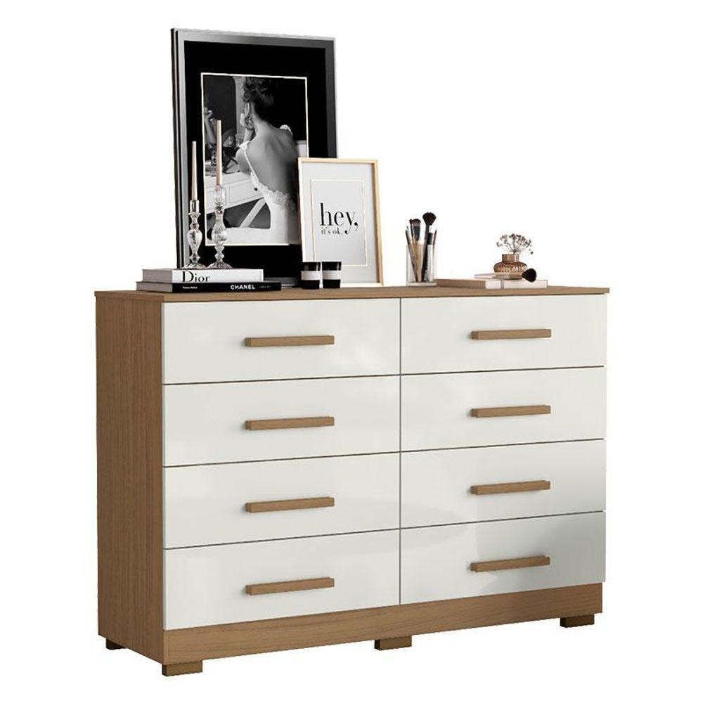 Cômoda 8 Gavetas 2014148 Atacama Off White - Aramóveis em Oferta na Shopee