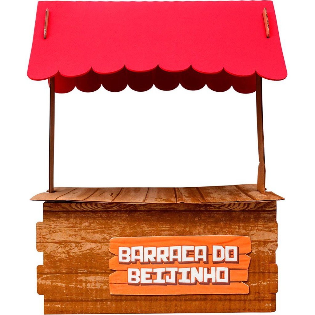 Porta Docinhos de Festa Junina Barraca do Beijinho em EVA Decoração Bandeja de Mesa para Doces em Oferta na Shopee