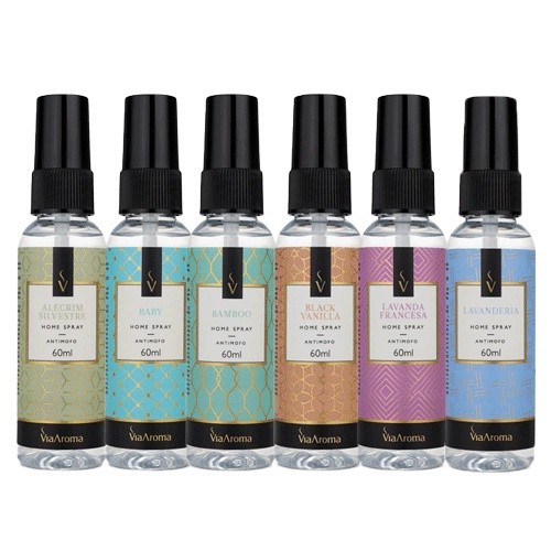 Home Spray Via Aroma 60ml Aromatizador de Ambiente Fragrância Caseira - Escolha o seu em Oferta na Shopee