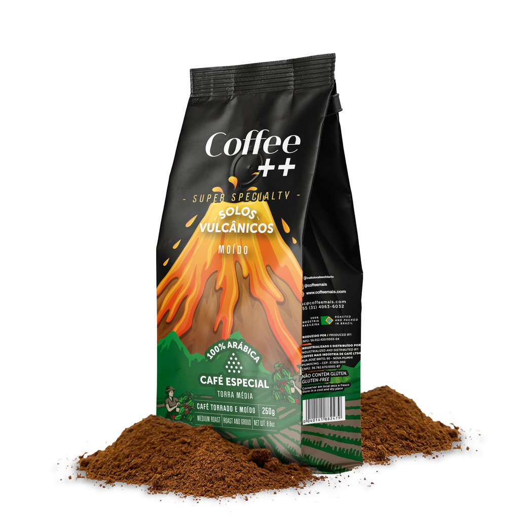 Café Moído Coffee Mais Solos Vulcânicos - 250 gramas