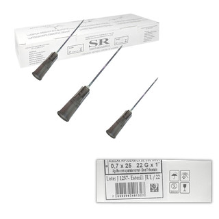 Agulha Hipodérmica 25x0,7mm (22g) Descartável SR