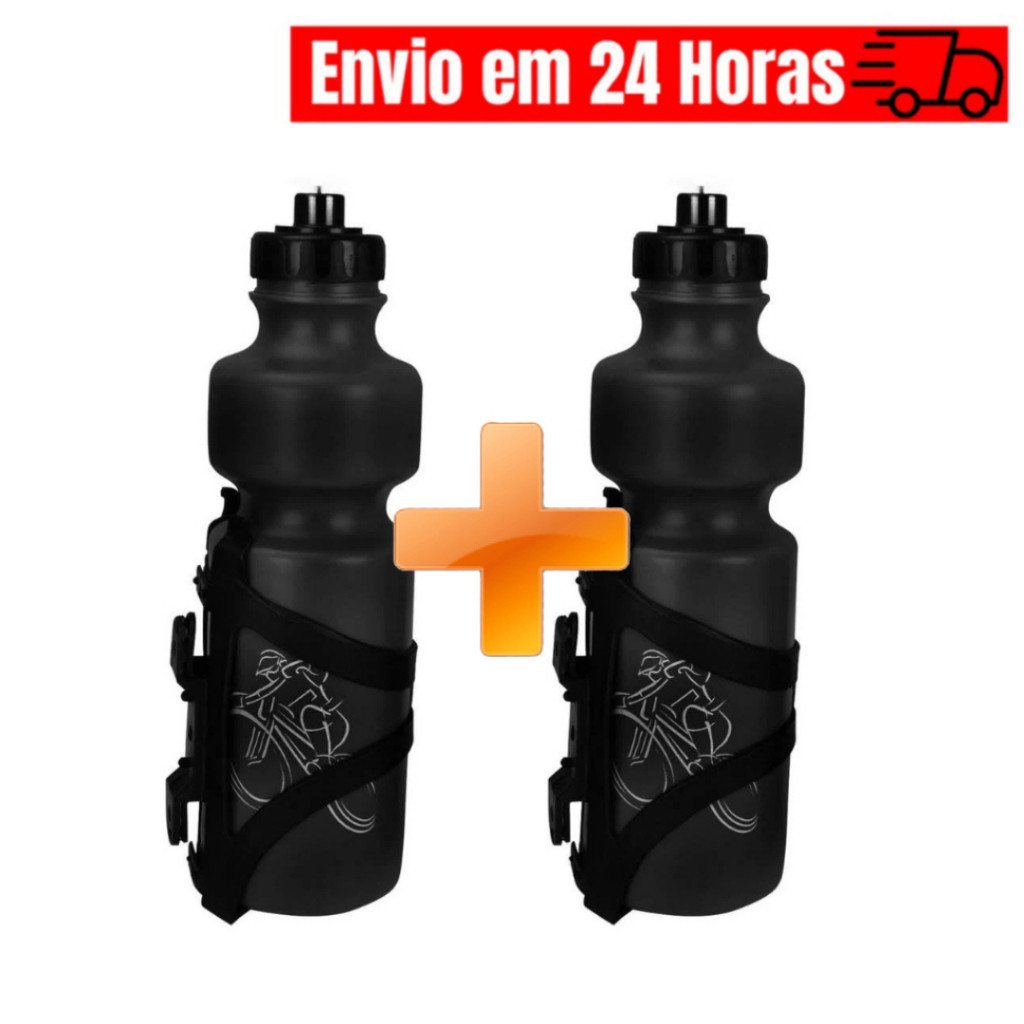 2 x Garrafas Caramanhola 750ml + Suporte Para Garrafa Bicicleta Mountain Bike em Oferta na Shopee