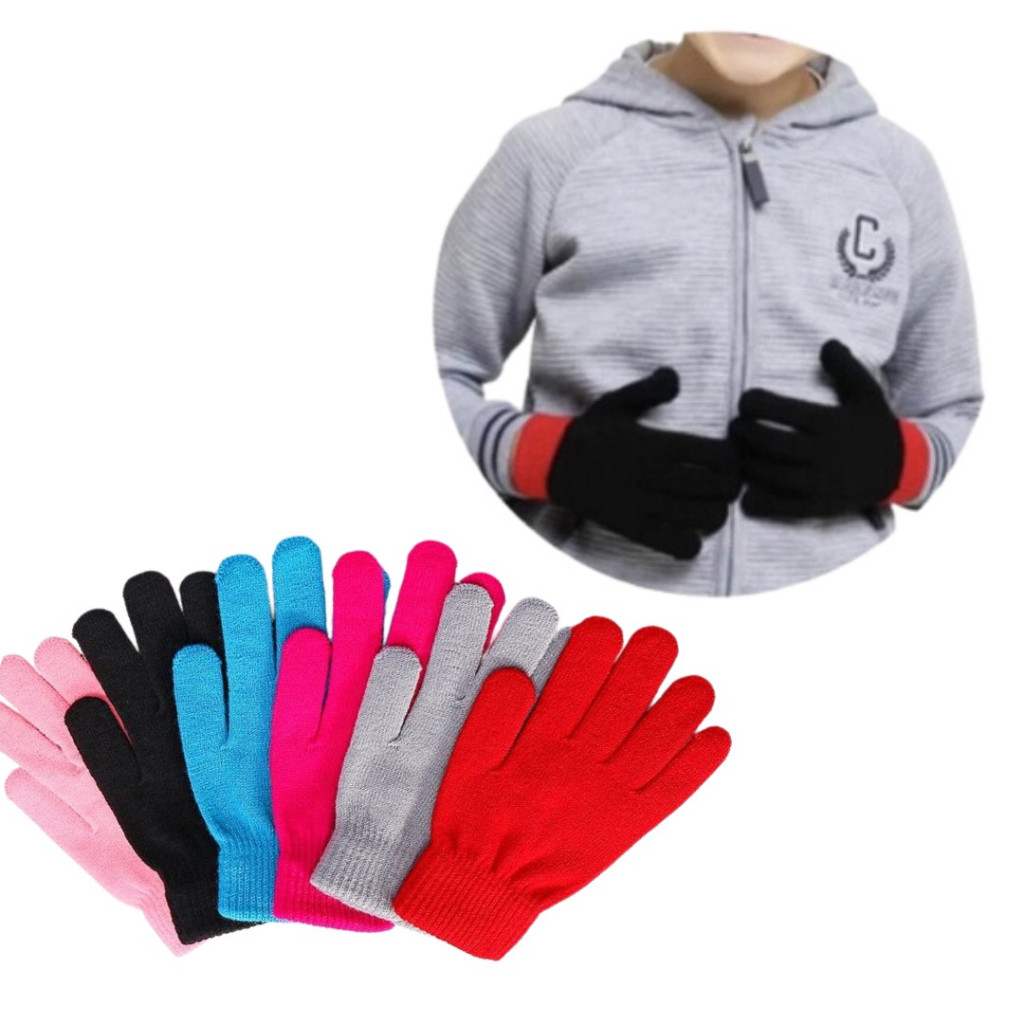 Luva Infantil Lã Inverno Frio Aquece Menino Menina