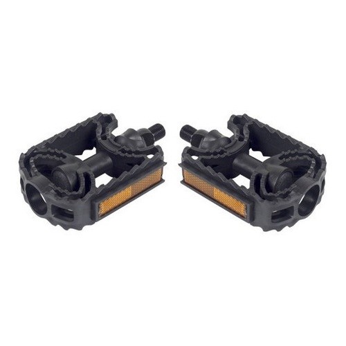 Pedal Bike Bicicleta Metal Ciclo Mtb Par 9/16 Rosca Grossa Racing Nylon Com Refletor - Sports & Outdoors