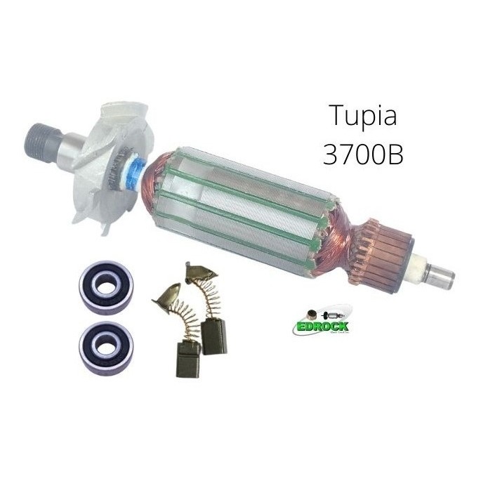 Tupia Makita 3700B Induzido Rotor 110V Rolamentos Escova Carvão