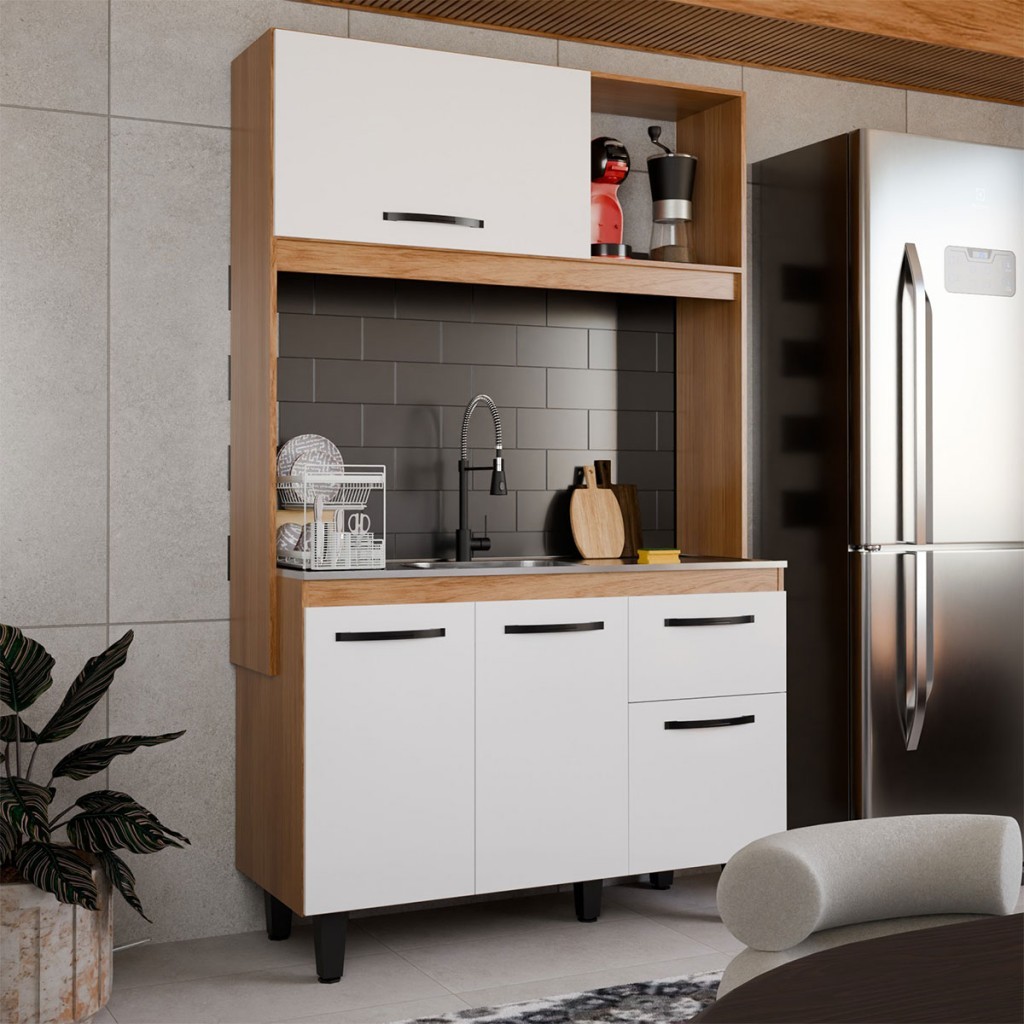 Cozinha Compacta Isis 4 Portas 1 Gaveta - Panorama Móveis - Home & Living