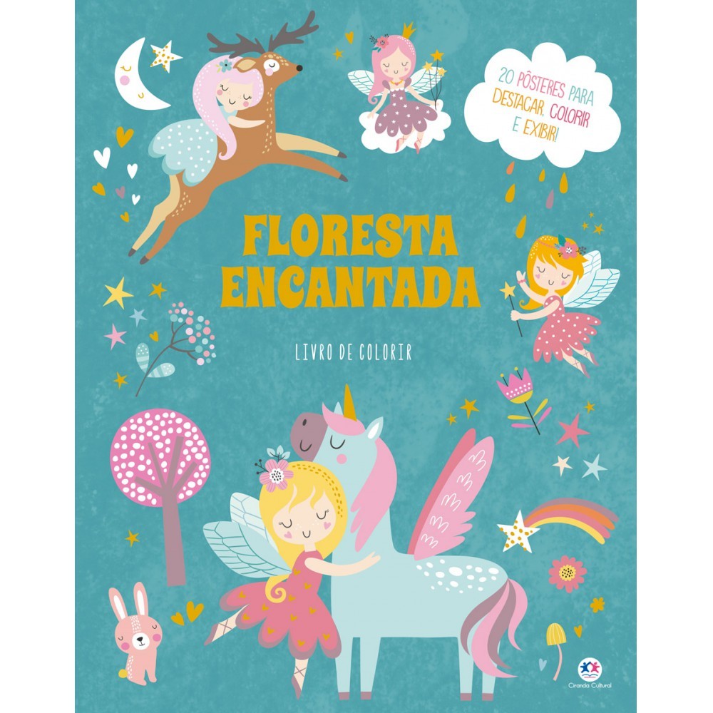 Livro Livro para colorir Floresta encantada em Oferta na Shopee