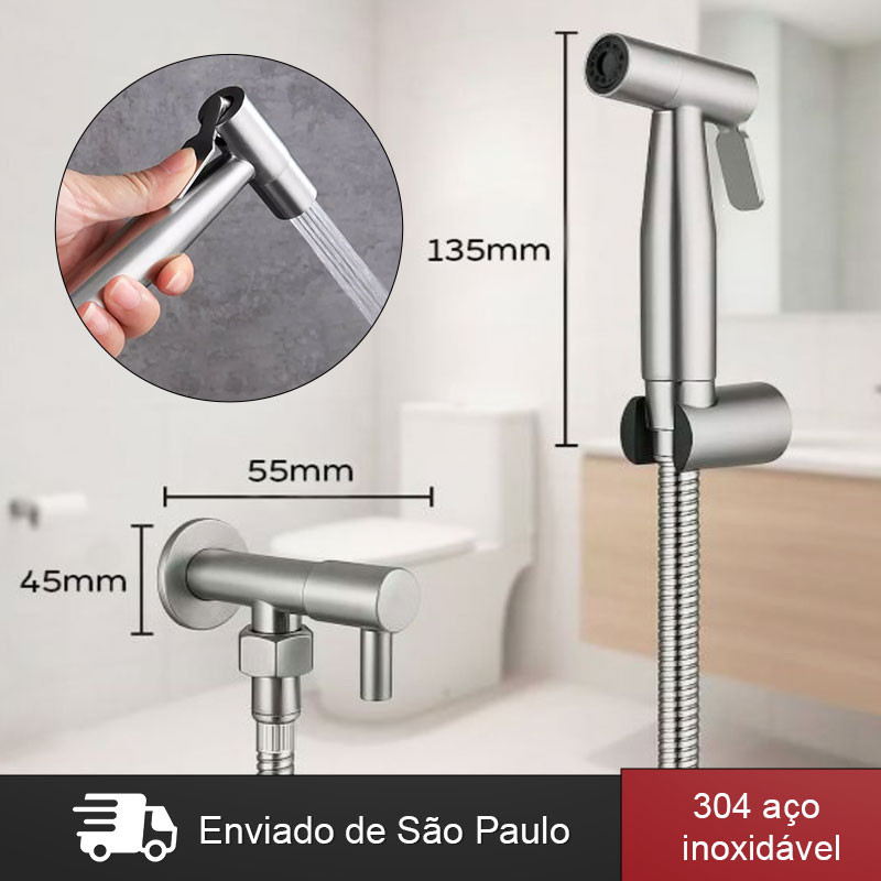 Ducha Higiênica Banheiro 304 Aços Inoxidáveis Chuveirinho Privada em Oferta na Shopee