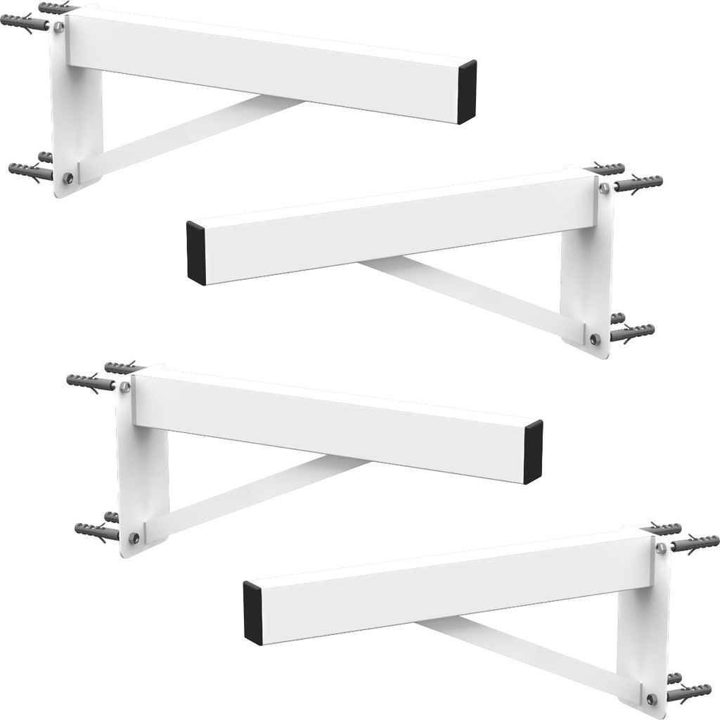 4 SUPORTES PIA PARAFUSAR PAREDE BANCADA MÁRMORE GRANITO ROBUSTO APARADOR MÃO FRANCESA 50 CM BRANCO