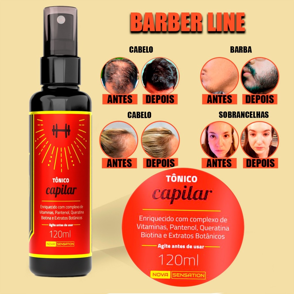 Tônico Barba, Crescimento De Cabelo e Sobrancelha em Oferta na Shopee