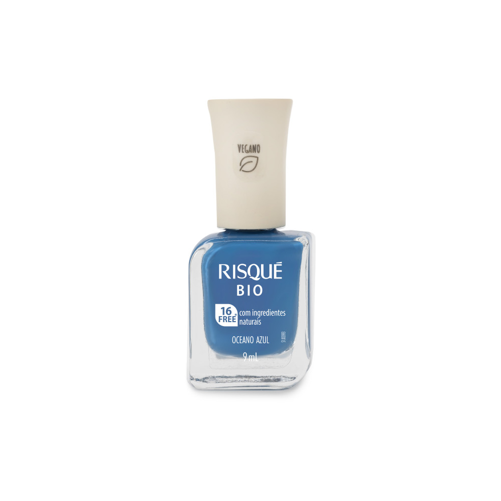 Esmalte Risqué Bio Azul Cremoso Oceano Azul 9ml em Oferta na Shopee