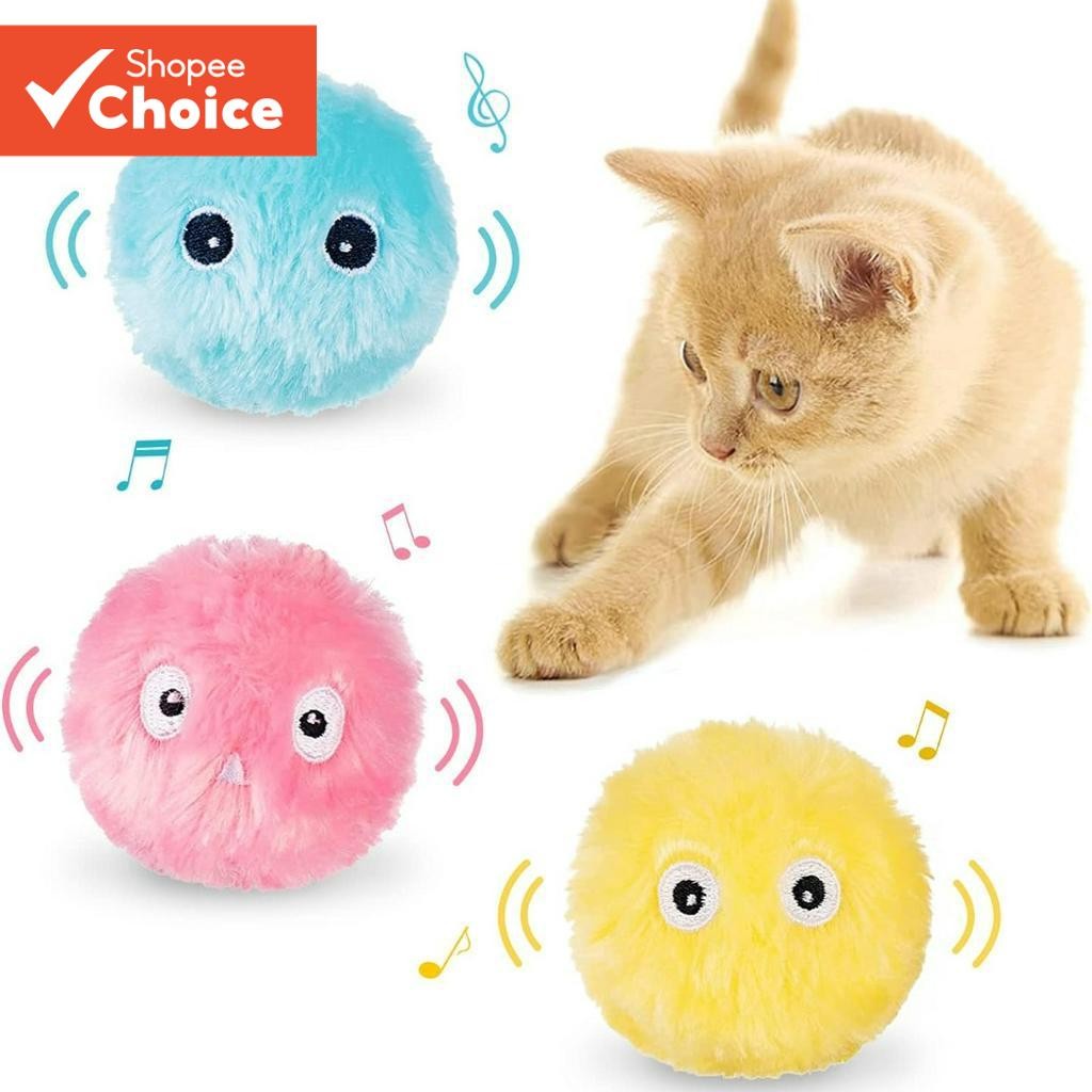 Bola De Pelúcia Fofa Para Gato , Brinquedos Realistas Chilrear , Sons Interativos , Bolas De Kicker
