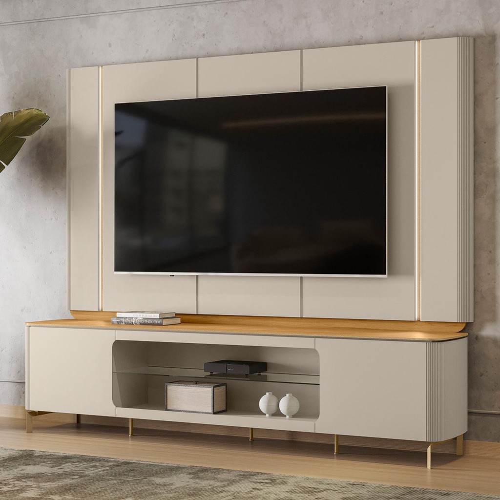 Rack e Painel para TV até 75 polegadas Santorini em Oferta na Shopee