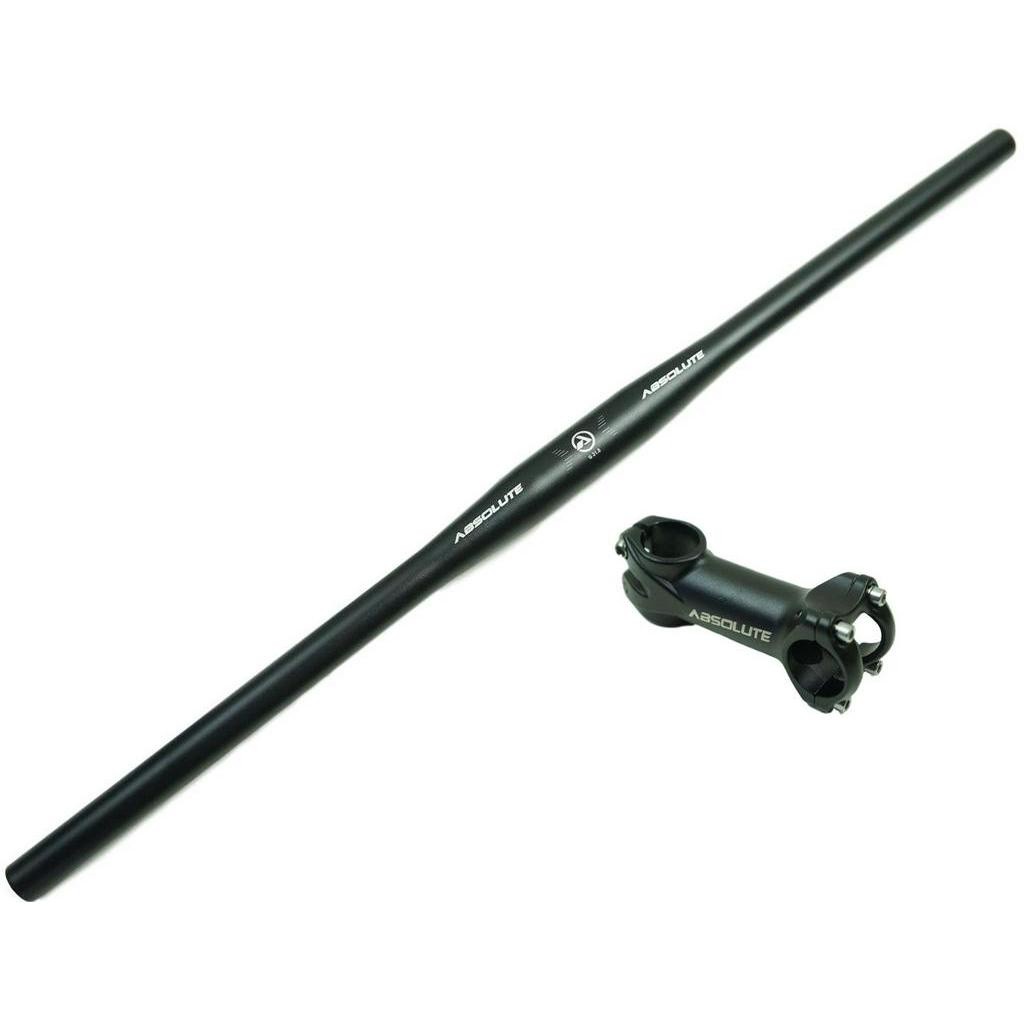 Guidão Bicicleta Mtb Absolute Alumínio 720mm + Mesa Avanço 60-70-80-90-100mm 31.8mm 6º De Inclinação em Oferta na Shopee
