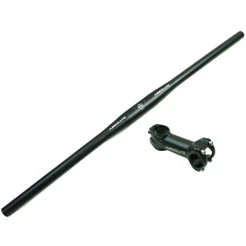 Guidão Bicicleta Mtb Absolute Alumínio 720mm + Mesa Avanço 60-70-80-90-100mm 31.8mm 6º De Inclinação