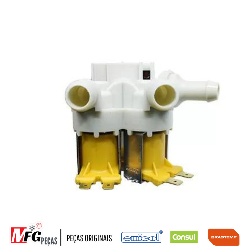 VALVULA TRIPLA BRASTEMP CONSUL 127V BWG11AB BWG11AR W10408280 97694210000 EMICOL