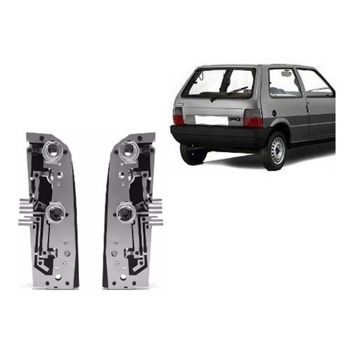 Par Circuito Soquete Lanterna Traseira Fiat Uno 1984 A 2004