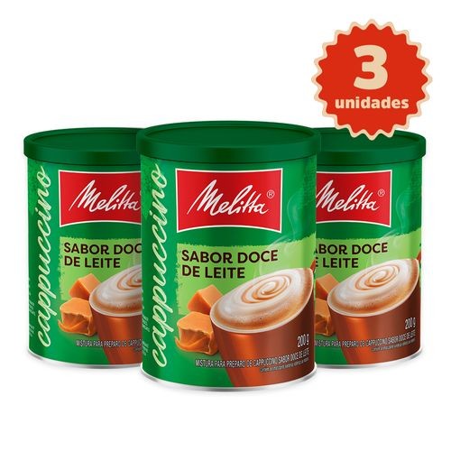 Kit 3 Cappuccinos Melitta® Doce de Leite 200g - Food & Beverages