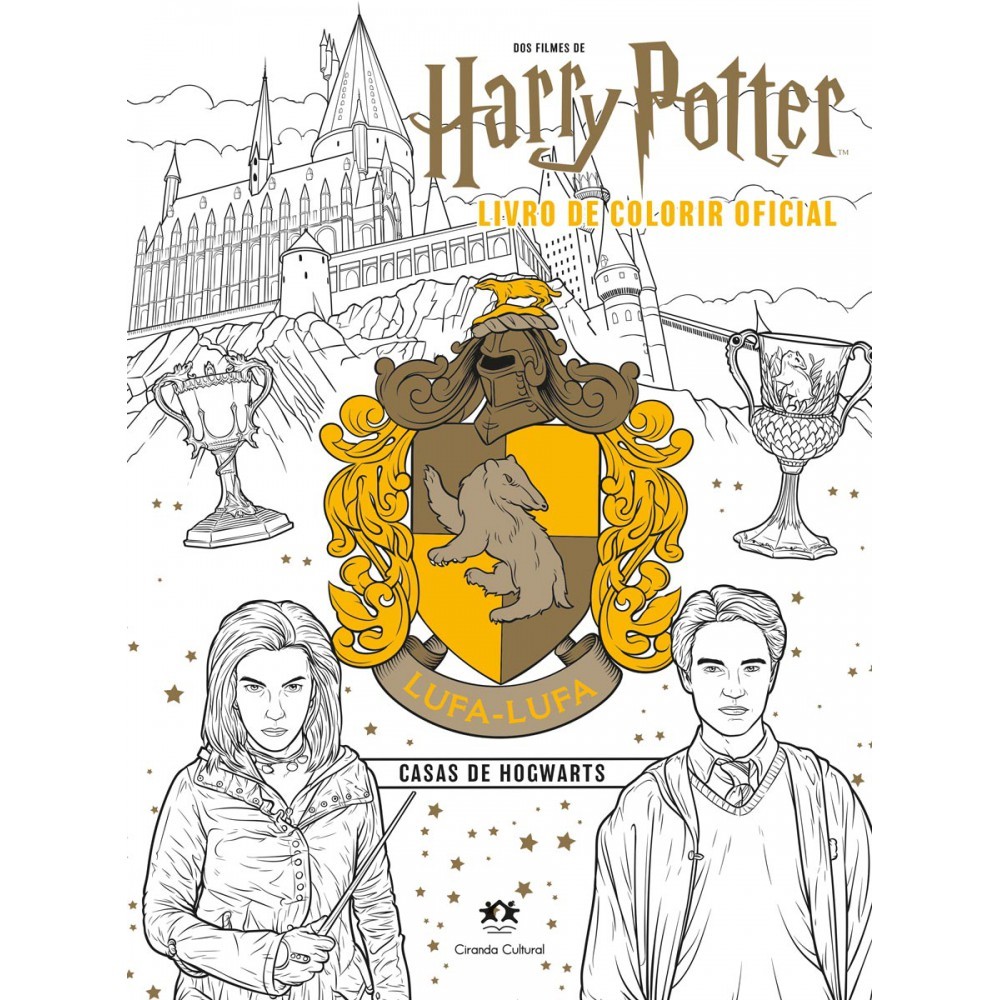 Livro de Colorir Brochura Harry Potter - Lufa-Lufa Casas de Hogwarts