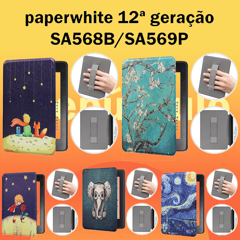 Capa Com Alça para Kindle paperwhite 12ª geração 7 polegadas SA568B/SA569P/SA59CP/SA58CP 2024