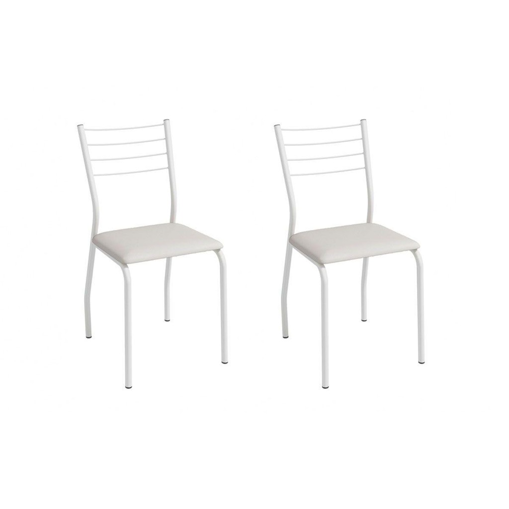 Cadeira Sala de Jantar Malta 2C140BR Aço Kit 2 Un Branco/ano Branco - Kappesberg em Oferta na Shopee