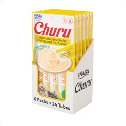 Petisco Gatos Churu Sabor Frango Queijo 24 Sachês - 336g