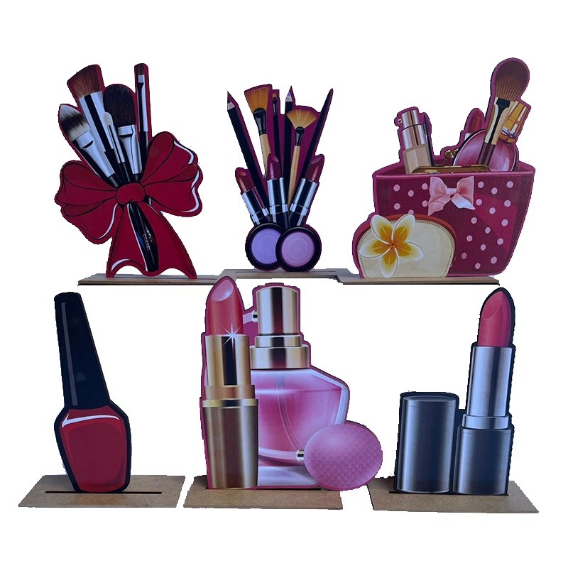 Display de Mesa Kit 6 Peças Para Festa Maquiagem MDF em Oferta na Shopee