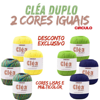 Kit de Linha Fio Cléa Duplo 508m - 150g Circulo - kit com 2 cores iguais em Oferta na Shopee